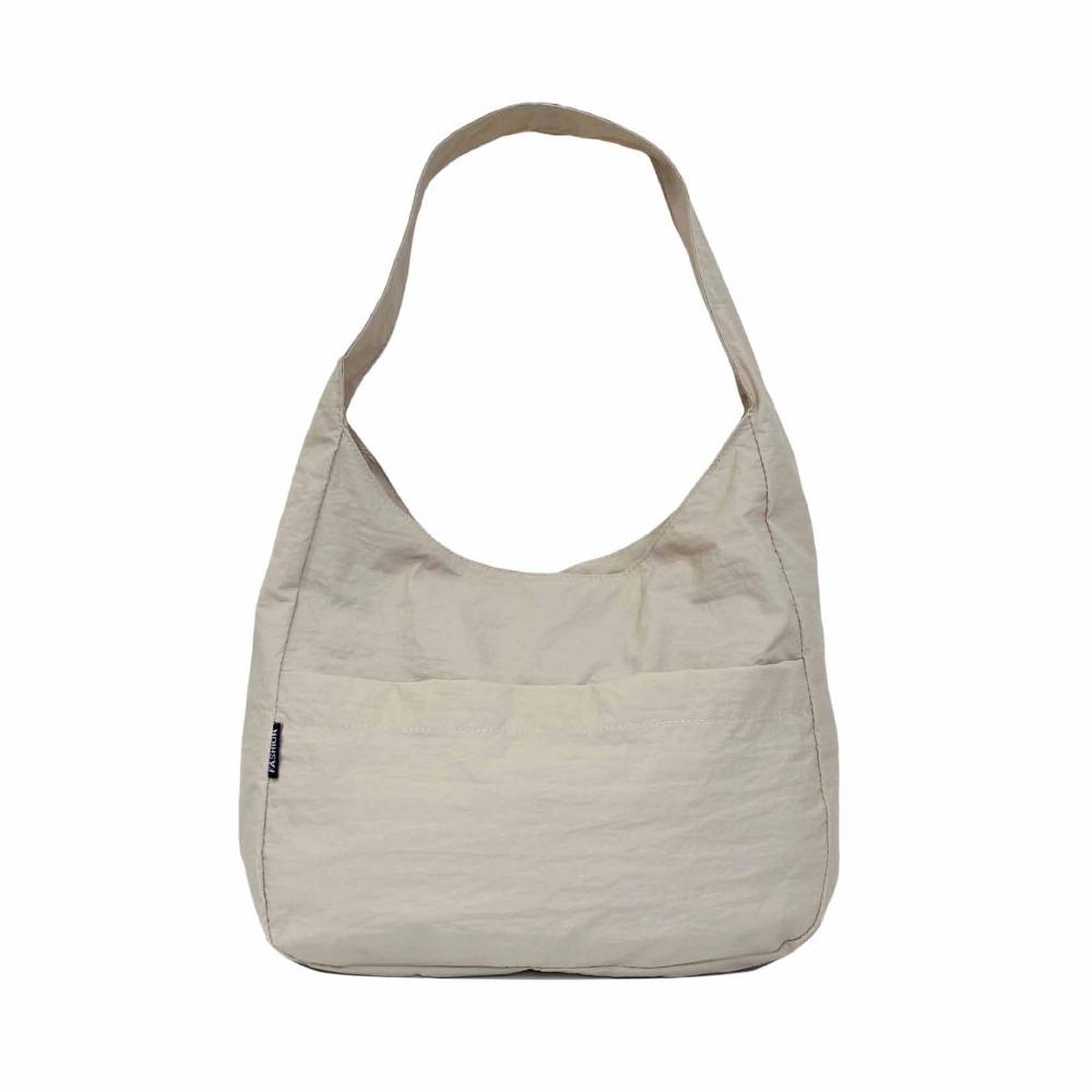 

Large Capacity Nylon Shoulder Bag Quick-dry Mobile Phone Pack Casual Sport Tote Bag Daily бежевый