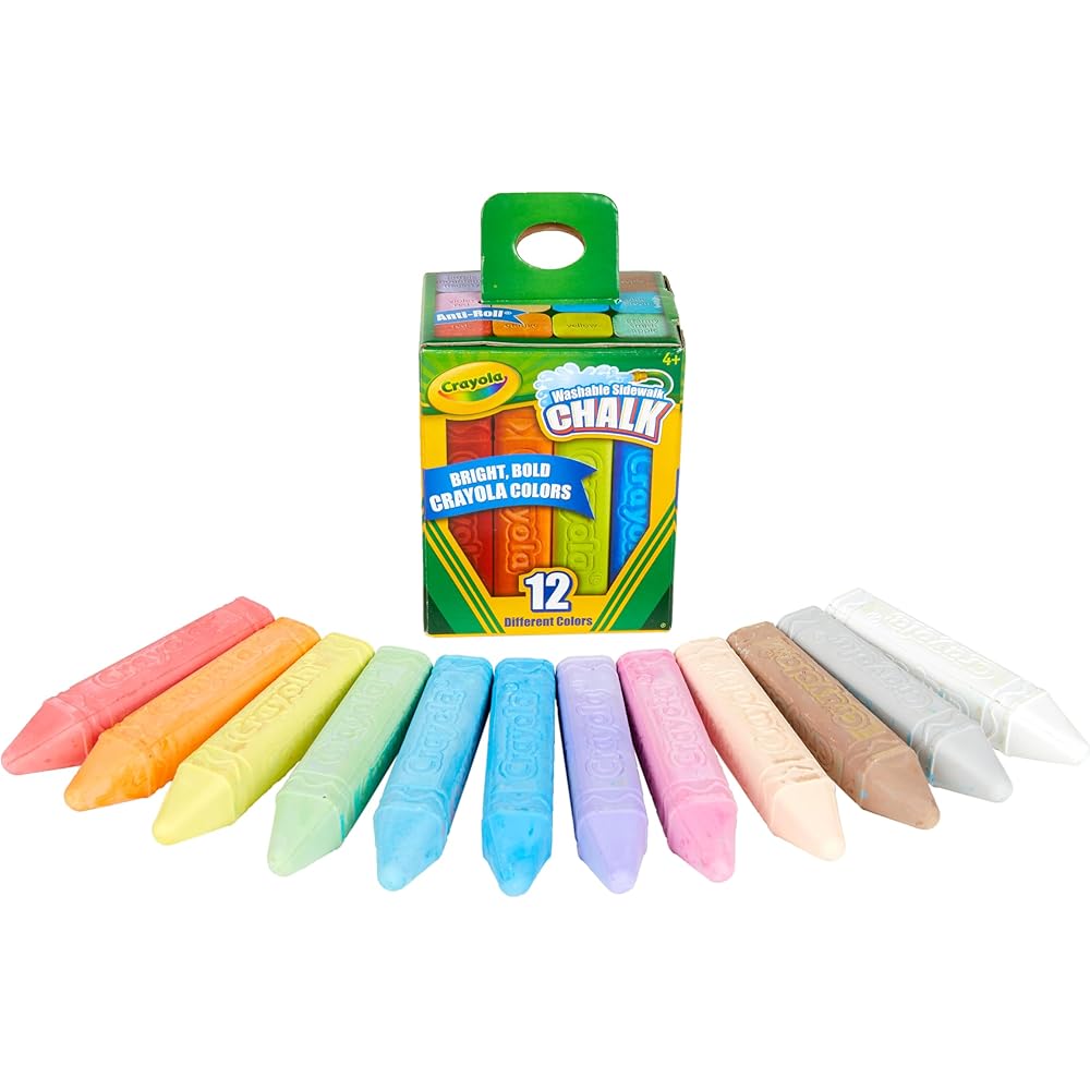 Crayola Jumbo Washable Chalk Outdoor 12 Colors 512012
