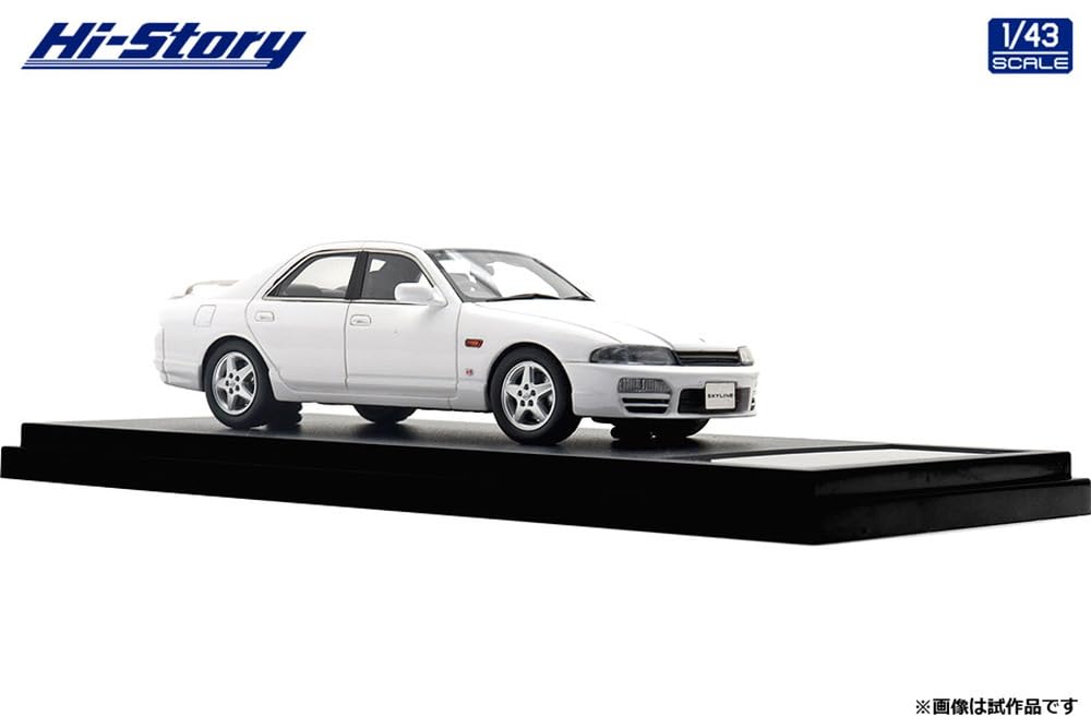INTERALLIED Hi Story 1/43 Scale Nissan Skyline 4-Door Sedan GTS25t Type M Spec II (1996) White, Finished Model, HS477WH