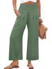 Spring/Autumn Solid Color Women's High Waist Straight Leg Casual Pants