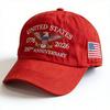 Embroidered Eagle Flag 6-Panel 100% Cotton 250th Anniversary Sporty Baseball Cap Adjustable Outdoor Sun-Protection Snapback