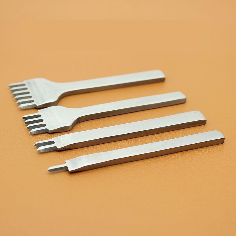 BEPAN Leather Punching Tool 3/4/5/6mm Alloy Material Leather Art Hand Sewing Tool Set Handmade Craft Production Supplies