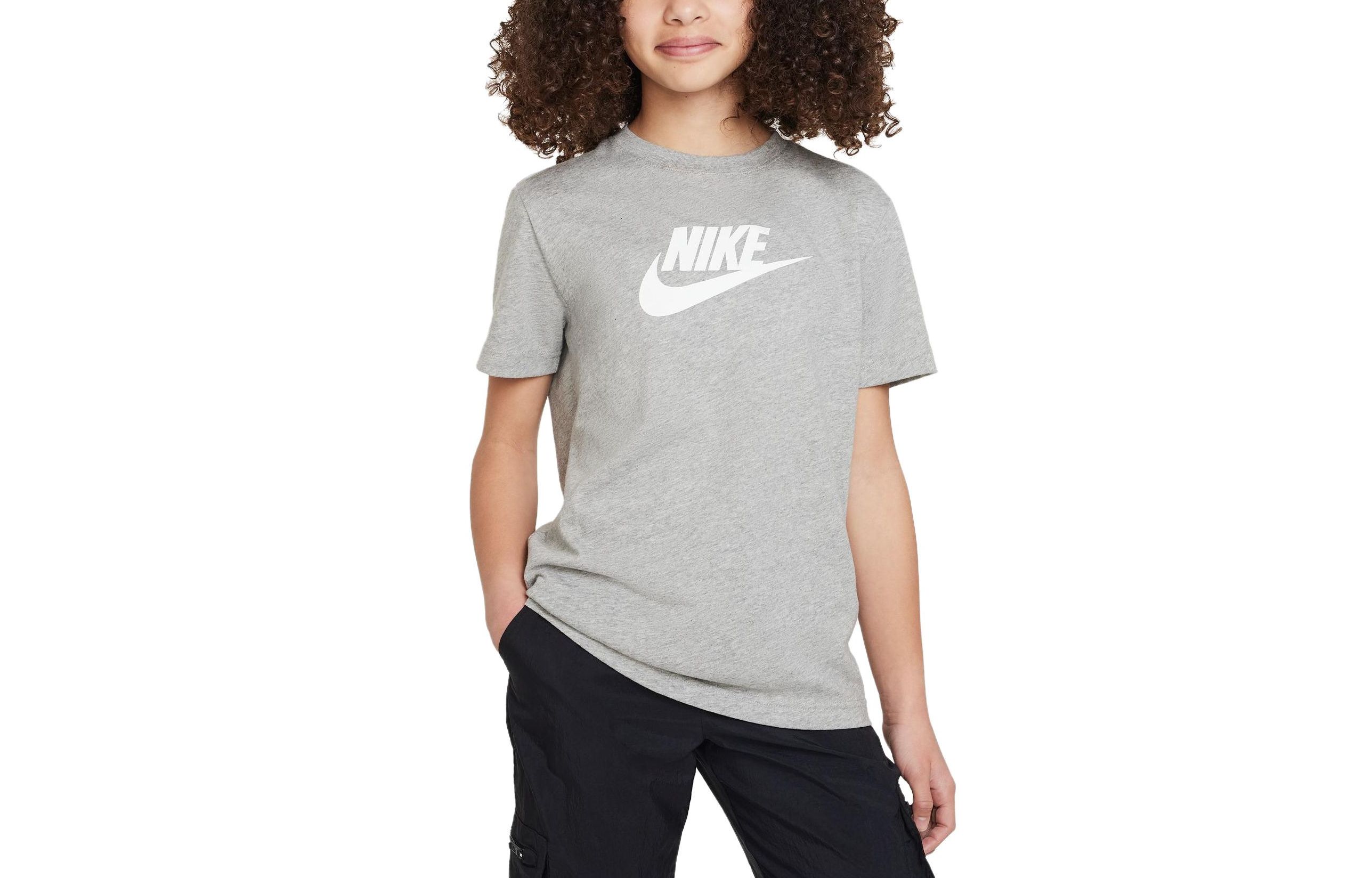 Nike T Shirt Toned Dark Gray Kids  FD0928-063 S