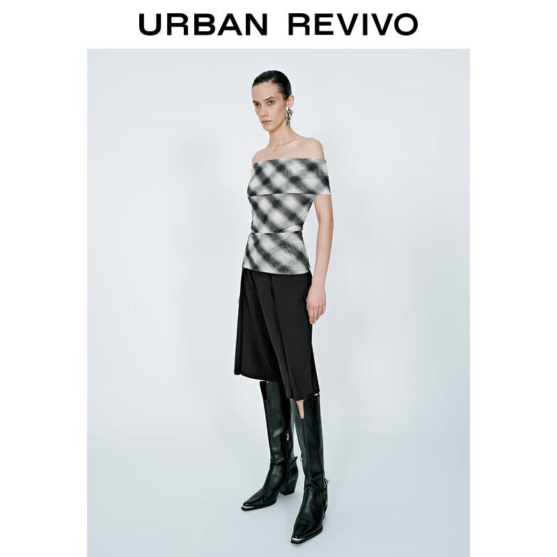 Women's Retro Contrast Plaid Halter Sleeveless T-Shirt