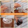 4 Pcs 16 Oz Iced Coffee Cups Ripple Glass Drinking Tea Juice Cup With Lids Straws Ribbed Clear Glasses Cups Reusable Water Glass
