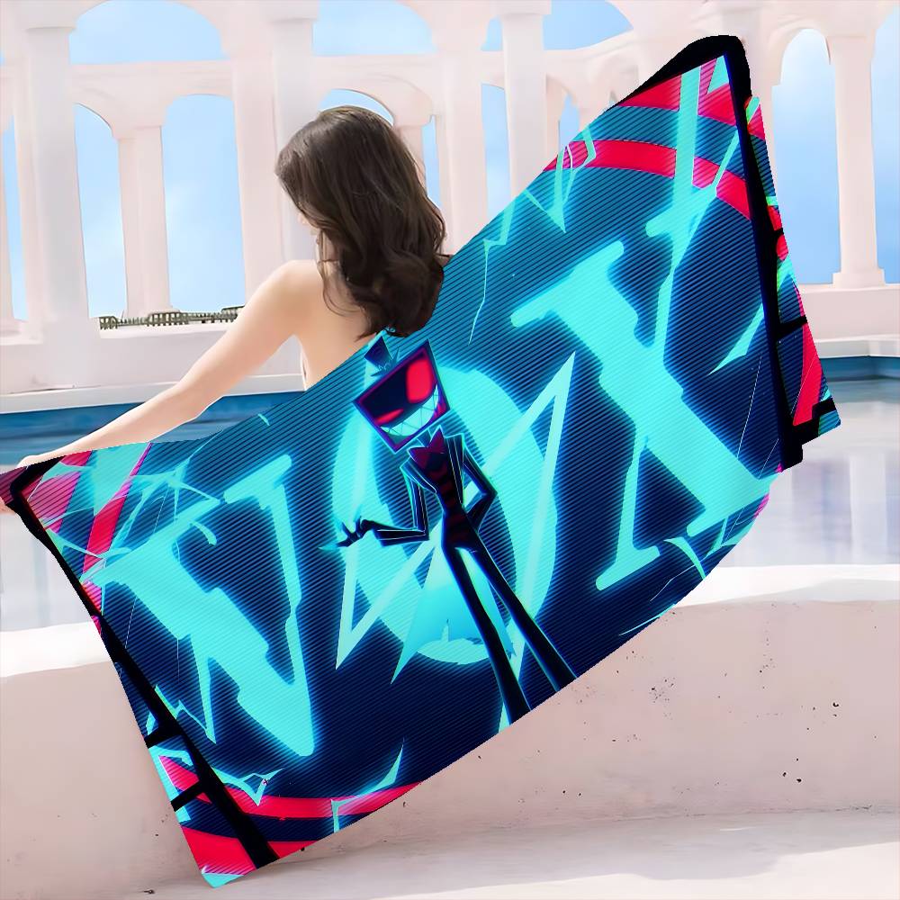 Vox Hazbin Hotel Anime Anime Beach Swimming Towel Soft Absorbent Washcloth Children's Gifts for Kids Travel Camping Gym