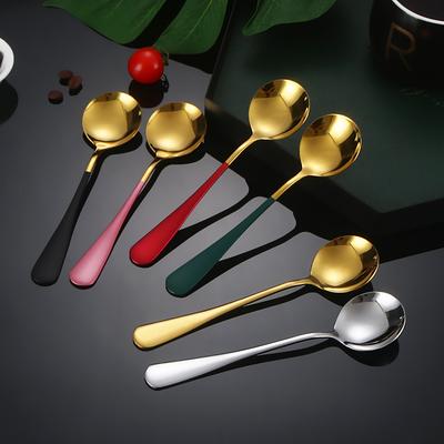 Watermelon Spoon, Stainless Steel Spoon, Cute Spoon, No. 3 Round Spoon, Long-handled Spoon, Seasoning Spoon
