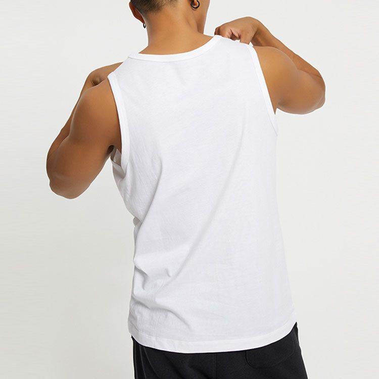 Nike Tank Tops Men's White Crew Neck Moderate Straight Fit AR4992-101