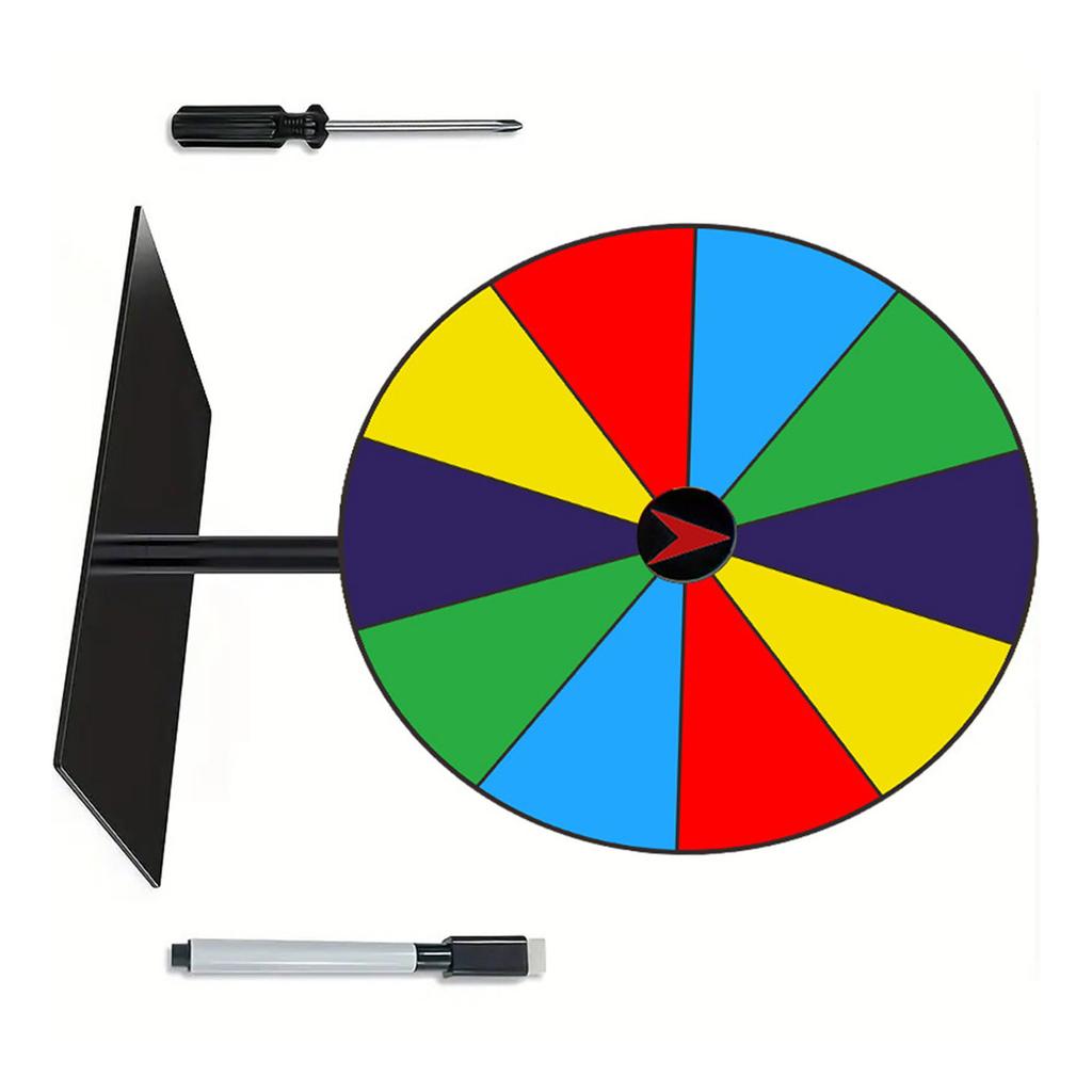 Wheel Prize Game Turn Plate Lucky Draws Rotating Wheels Desktop Prize Turn Plate for Party Teaching Activity Supermarkets