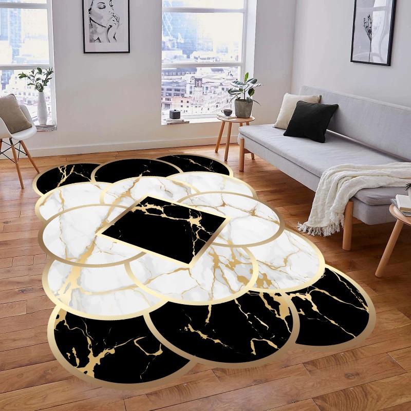 

Irregular Gold Carpets for Living Room Decor Brown Large Area Rug Bedroom Carpet Non-slip Washable Lounge Sofa Side Floor Mat 60x90cm