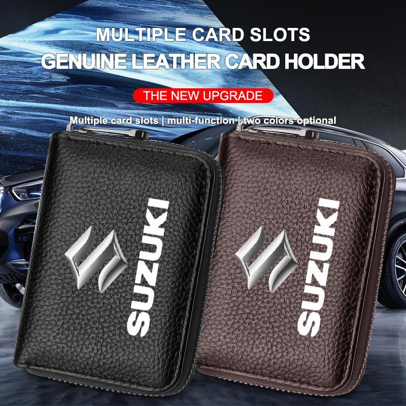 Echtes Leder Auto Führerschein, Personalausweis, Bankkartenetui Für Suzuki GSR GSR750 GSR600 SV 650 Swift Jimny Grand Vitara Samurai Spacia Liana