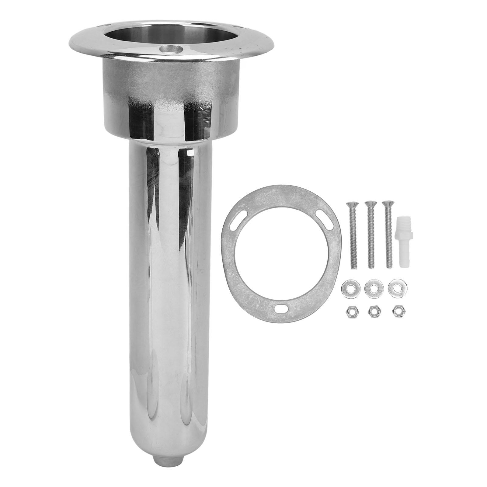 

Outrigger Tube Cup Holder Boat Rod Cup Holder Enhanced Stability Weatherproof Long Durability Stainless Steel for Yacht Ship