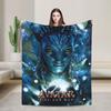 Avatars Blue Na'vi Neytiri Poster Bedding Throws Soft Comfy Blanket For Couch Chair Plane Travel Flannel Bedspread Bed Cover