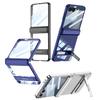 Samsung ZFlip7 Mobile Phone Case Folding Screen Electroplating Magnetic Suction Full Pack Bracket Shell Film Shaft Protection Case Hard Shell