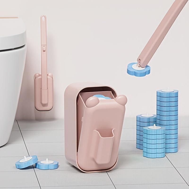 Disposable Toilet Brush Set Replaceable Refill Heads Wall Mounted Bowl Cleaner 360°No Dead Angle Cleaning Brush Bathroom Hygiene