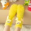 Mink Fleece Floor Socks Ugly And Cute Big Eye Funny Warm Medium And Autumn Sleeve Cartoon And H Y9O7