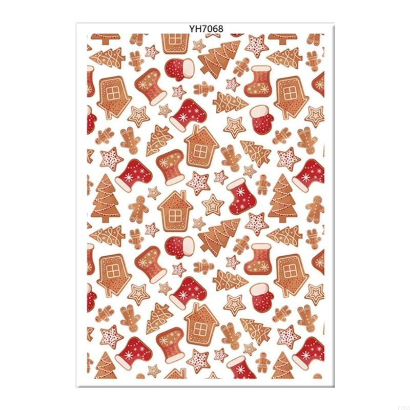 Clay Earrings Transfer Paper Christmas Transfer Sheets Water Transfer Paper