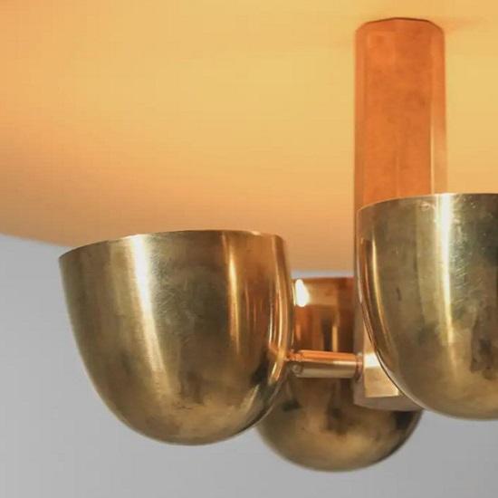 Mid Century Italian Sputnik Chandelier 1950s Modern Raw Brass 4-Light Pendant Ceiling Fixture Kalmar Italian Dining Modern Brass Chandelier