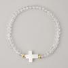 Go2boho Crystal Beaded Bracelets Healing Luck Shell Cross Boho Elastic Stretch Handmade Jewelry For Women Men Fashion Gifts