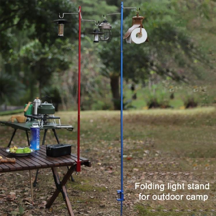 Light Weight Folding Table Light Stand Portable Camping Light Stand Detachable Lamp Holder for Outdoor Camping Lights