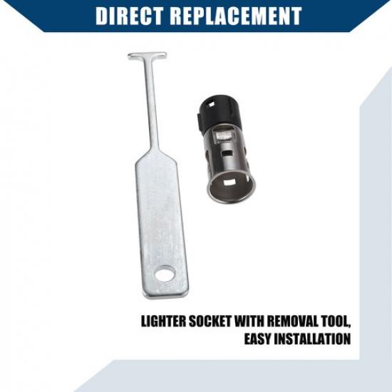1 Set No.25776667 Inner Lighter Socket And Removal Tool  For Chevy Silver