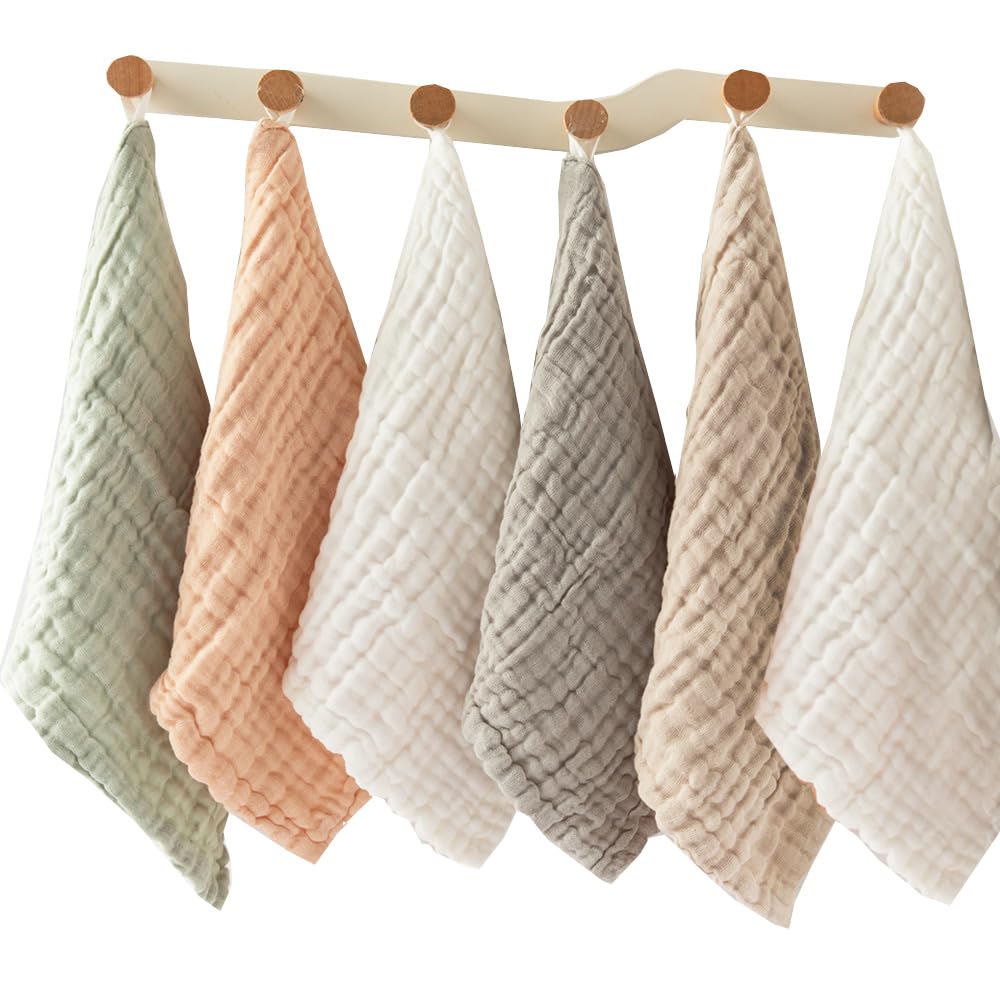 

Gauze Towels with Baby Gauze Set of 30x30cm of 6 E [LILY CUPS] Loops, Handkerchiefs, 6-Layer, 100% Cotton, 6, (Set (3030cm))