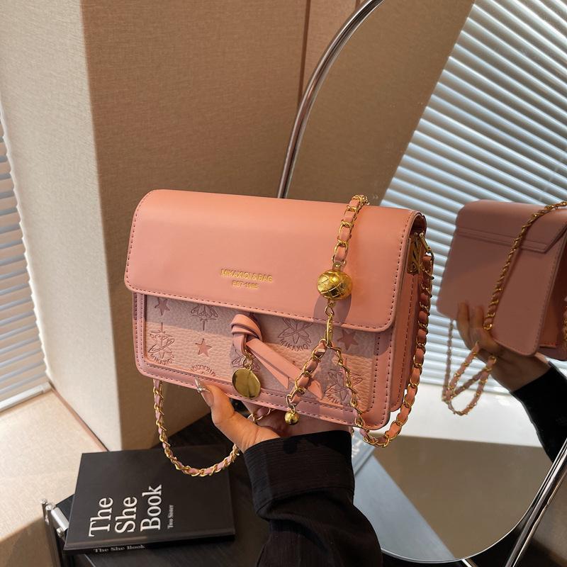 Popular bags women's new spring and summer simple versatile chain bag high-end shoulder messenger bag