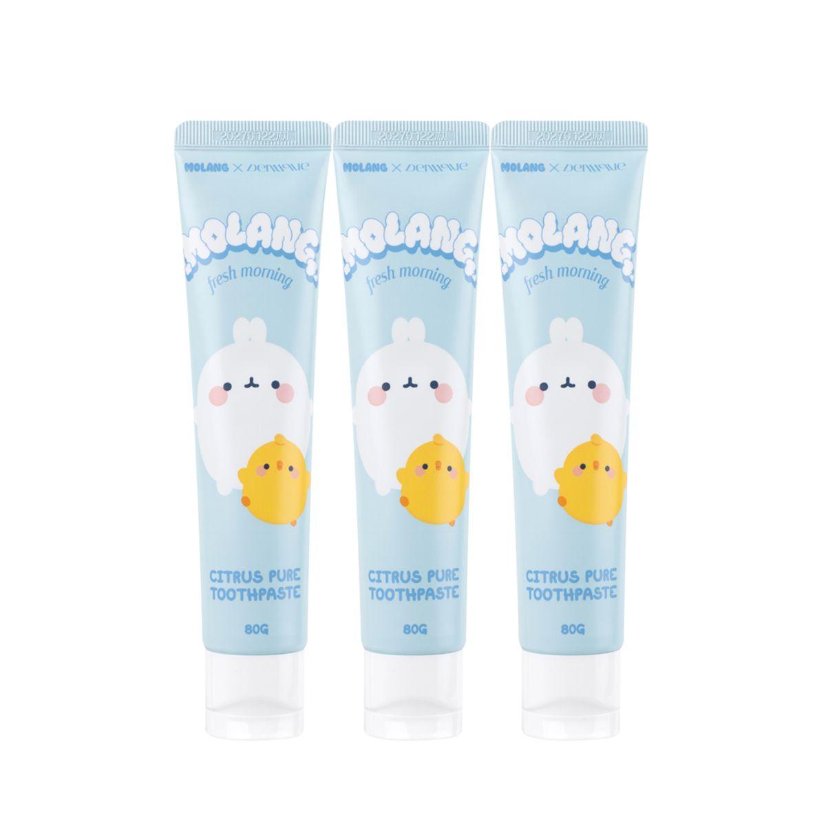 Molang x Dentique Citrus Pure Toothpaste 80g (3 packs)