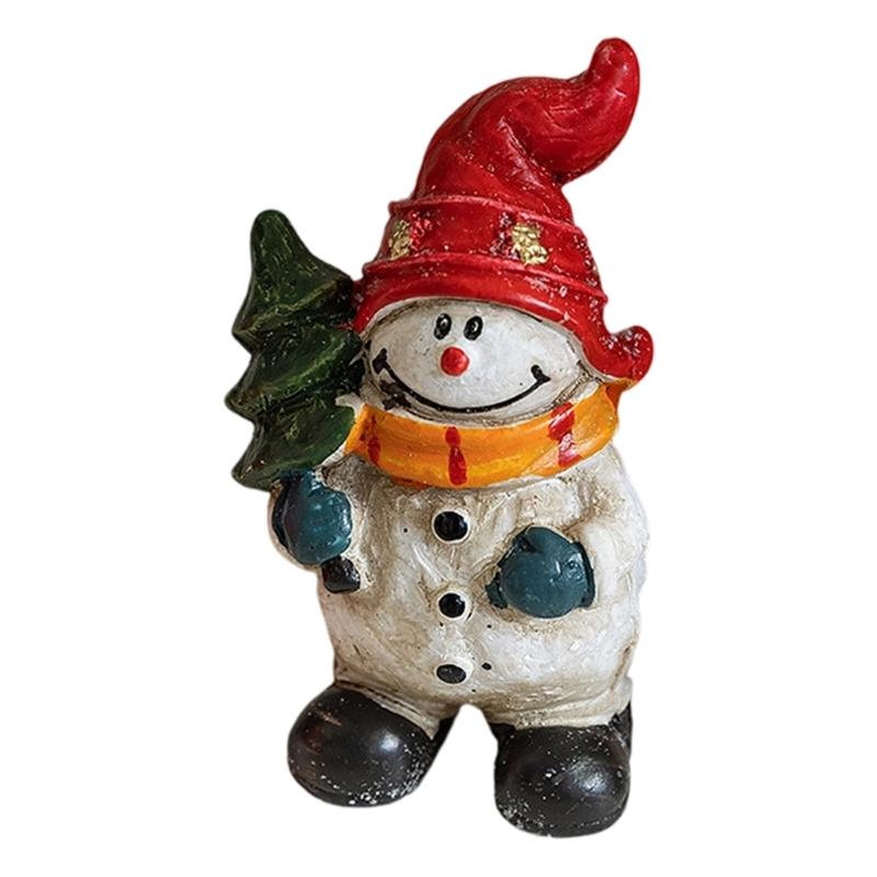 Christmas Figurine Figure Decors Resin Santa Clauses Statue Christmas Decorative Figurines Table Centerpiece for Holiday