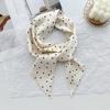 Thin And Narrow Polka Dot Silk Scarf, Small Long Headband, Tied Bag, Women'S Spring And Summer Thin Style With Suit Shirt, Foreign Style Scarf.
