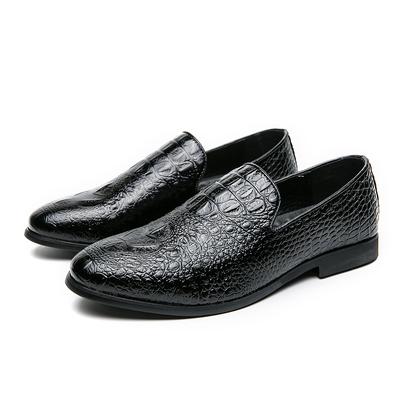 Fashion New Man Shoes Crocodile Print Leather Casual Driving Slip On Shoes Fashion Men Loafers Outdoor Moccasins Italian Shoes for Men