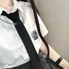 2024 Summer College Style Japanese Embroidery White Shirt for Girls – Short Sleeve JK Uniform