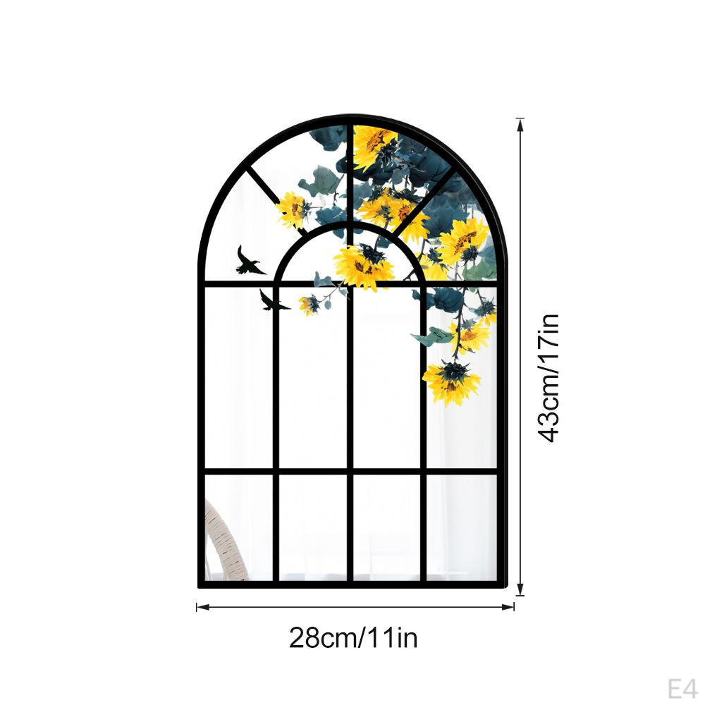 Arched Mirror Arch Window Acrylic Modern Wall Mounted Decorative for Mantel Living Room