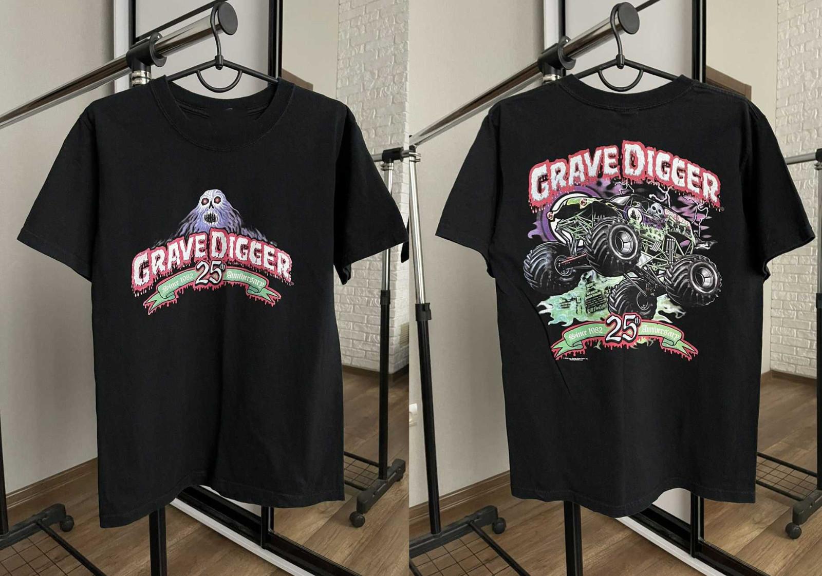 2 Sides 2006 Grave Digger Monster Truck Black Shirt All size S-5XL HT970 XXXXL