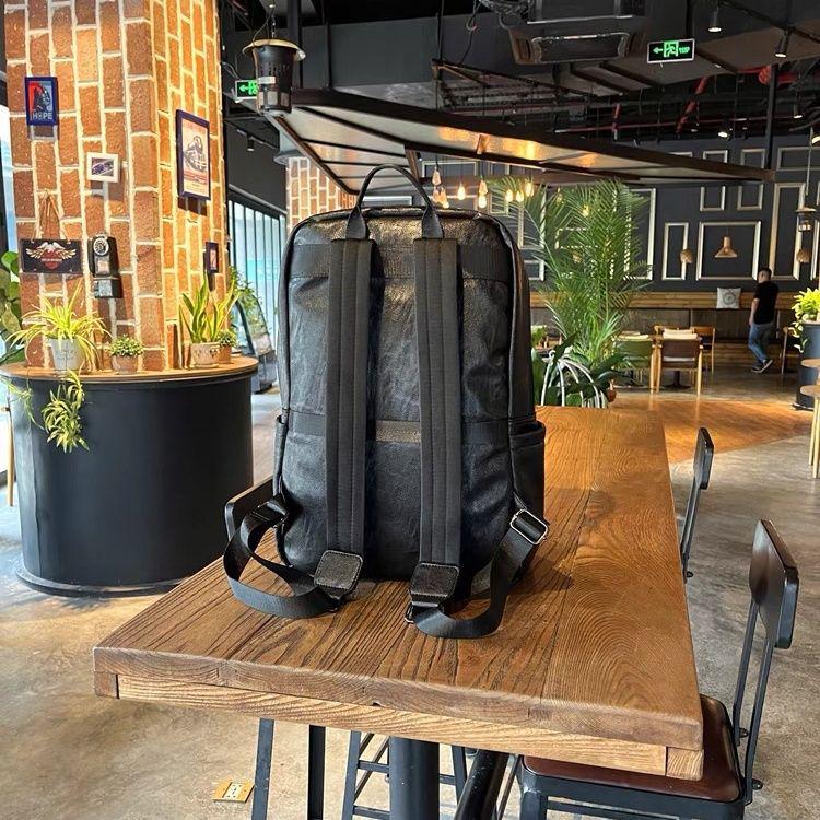 Men's Large Capacity Woven Backpack: 15-Inch Business Laptop Bag for Travel and Commute