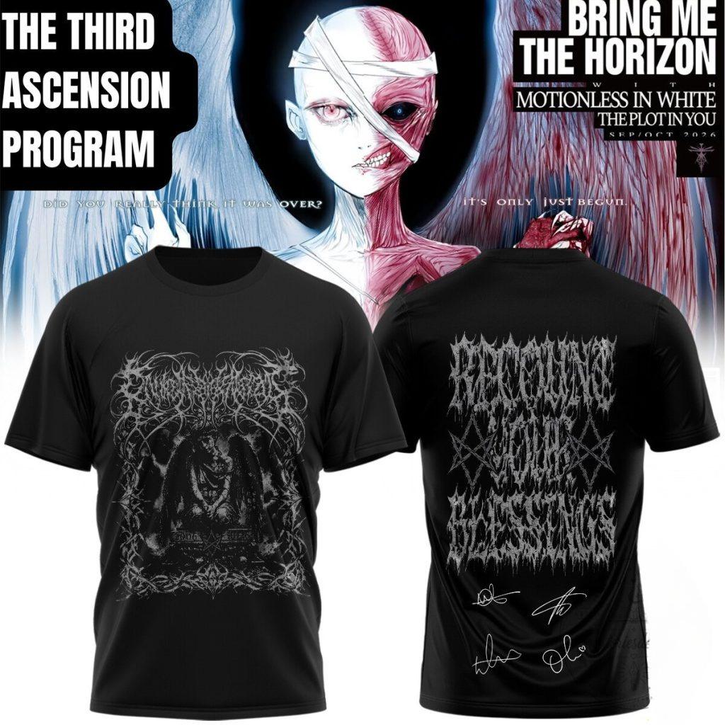BMTH Bring Me The Horizon Third Ascension Tour T-Shirt Rückseite Tourdaten Aufdruck Unisex Oversized Metalcore Fan Kurzarm