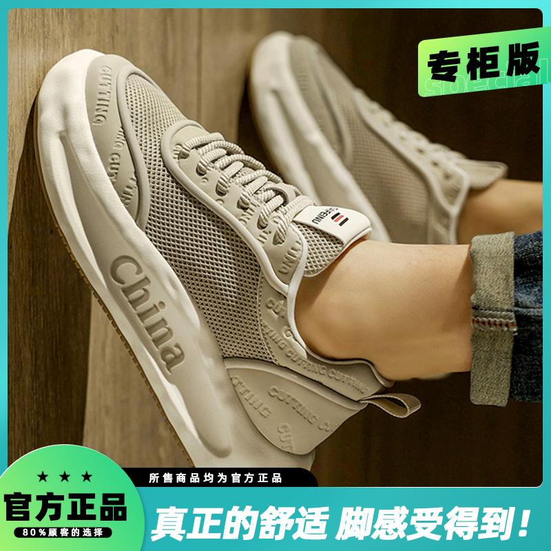 Mesh shoes summer mesh breathable thin heightening sports dad shoes