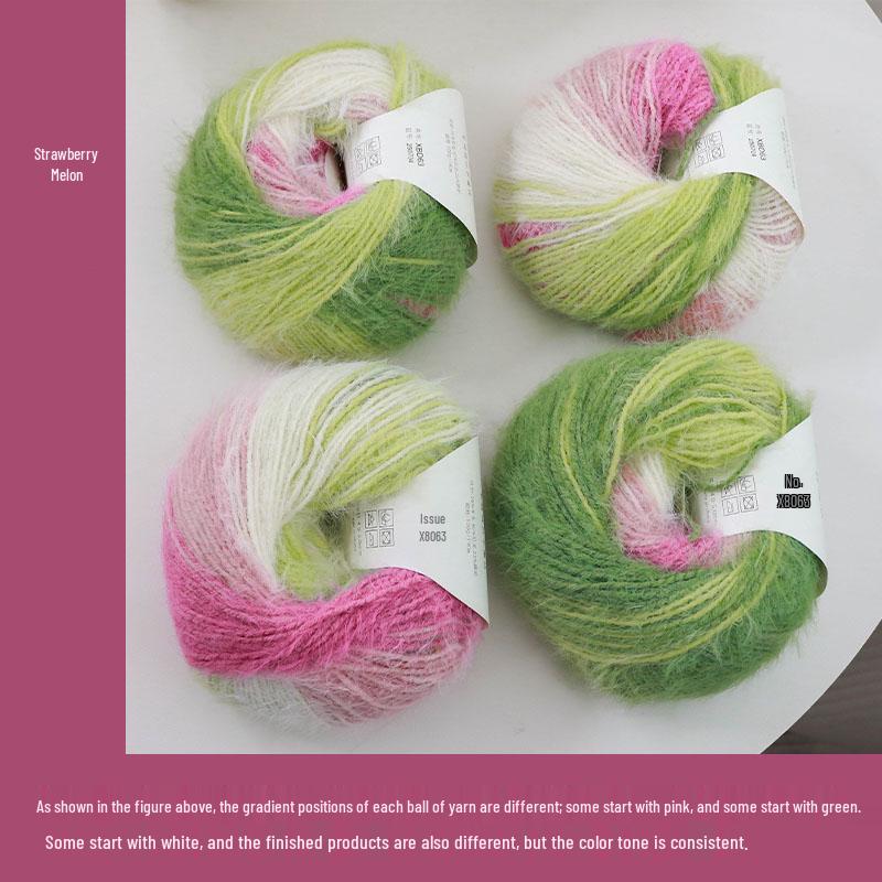 Farbverlauf Woll Langflor Garn Mützen- & Schal-Strickset