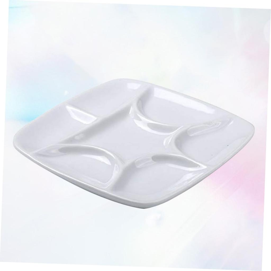 NUOBESTY Ceramic Palette, Oil Paint Palette, Porcelain Paint, Watercolor, Oil Paint Brushes, Rectangular Paint Tray, Artist, Ceramic, White