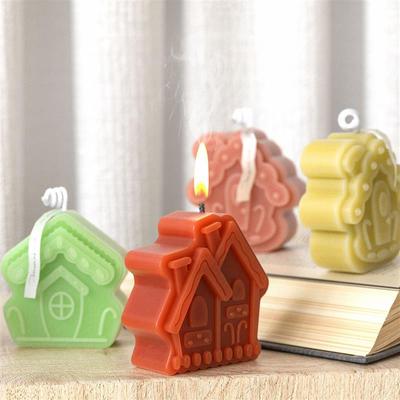Resin Casting Molds 3D Cartoon House Silicone Candle Molds Mini Houses Plaster Concrete Cement Mould Soap Mold