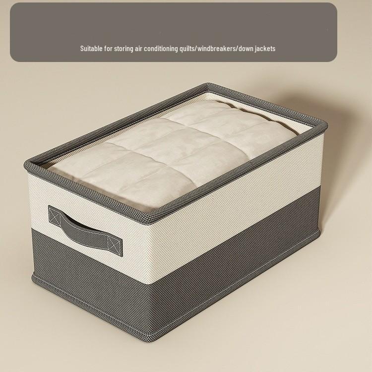 Quilt & Clothes Storage Box: Foldable Wardrobe Organizer with Dividers