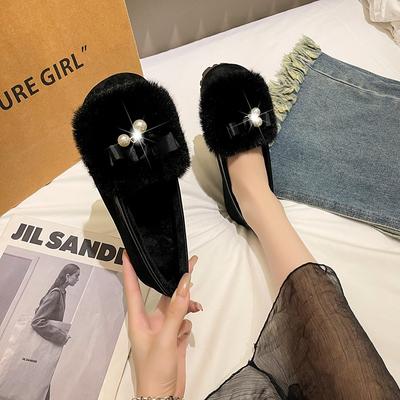 Fashion Shallow Mouth Soft Shoes Woman 2024 Loafers Fur Modis Casual Female Sneakers Round Toe Flats New Cute Moccasin Winter Comfortabl