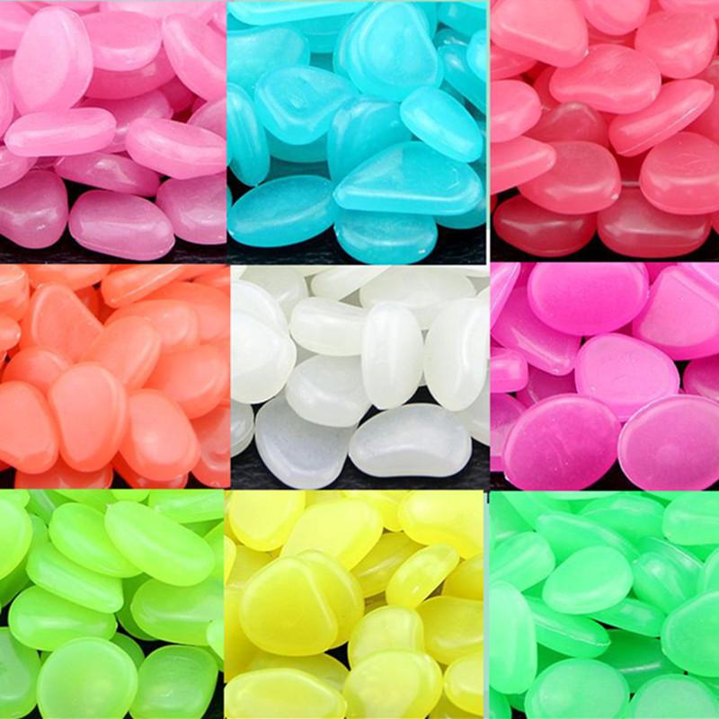2cm Luminous Resin Stones, 50 Pcs/bag, for Aquarium, Garden, or Courtyard Landscaping