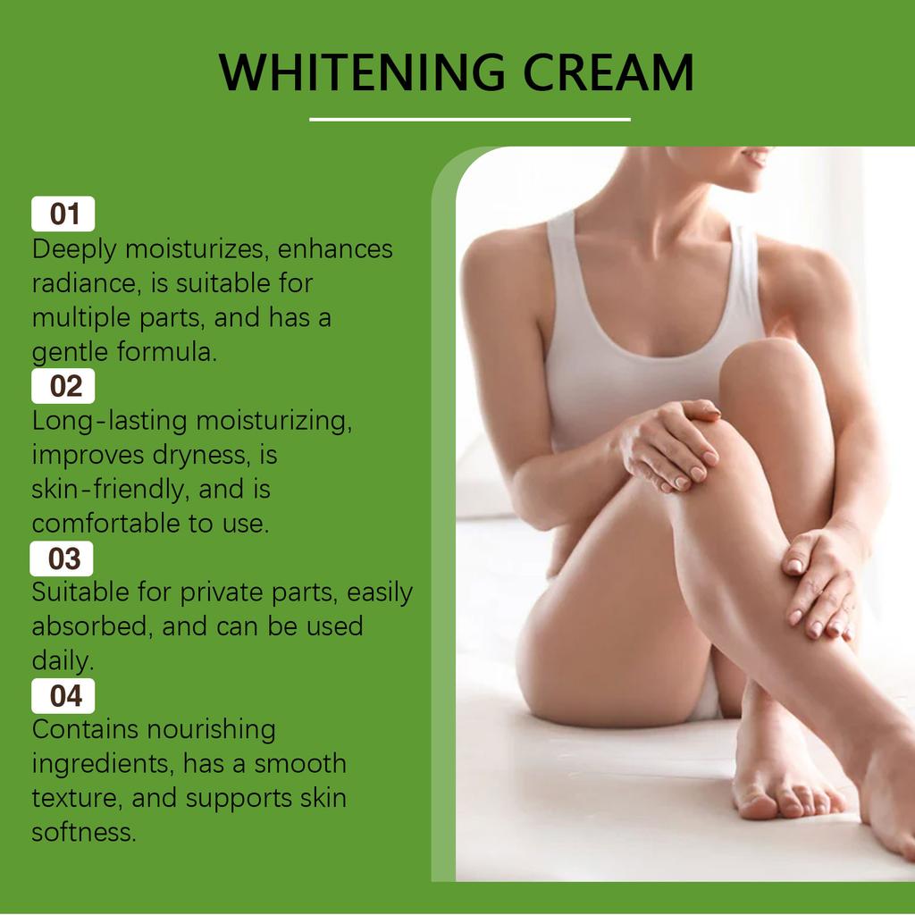 Hydratační a rozjasňující krém na tělo je vhodný pro každodenní péči o intimní partie, podpaží, kolena a lokty.