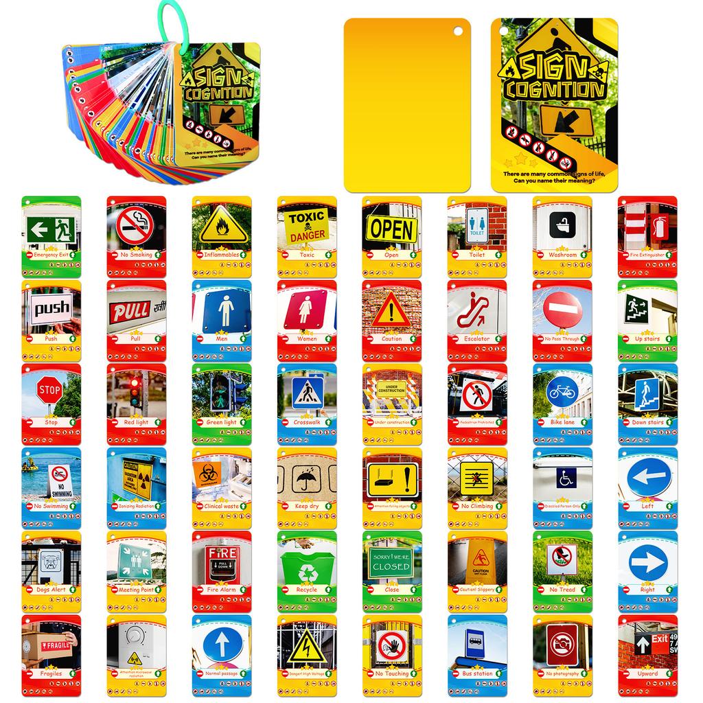 50 Realistic Logo Cognitive Cards Children'S Educational Early Education Parent-Child Interactive Education Cards