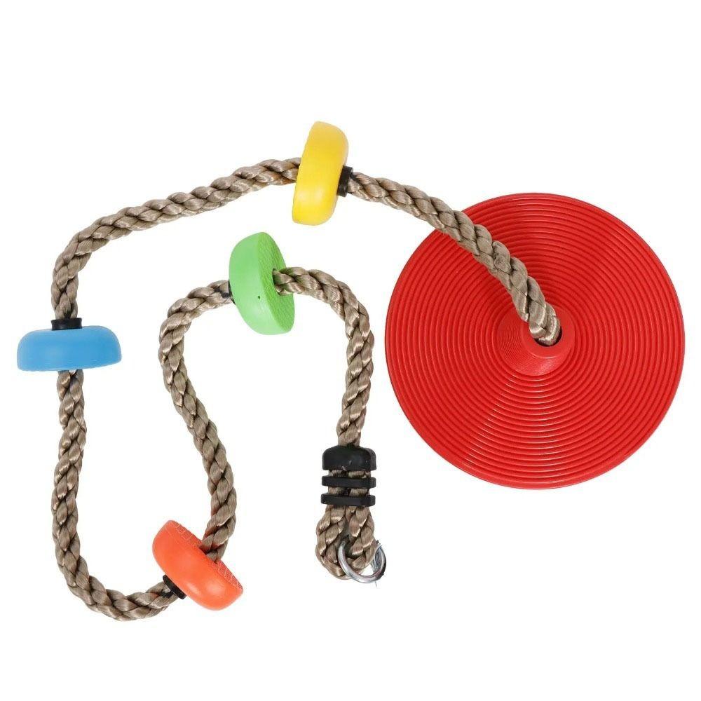 Columpio de cuerda para niños con plataformas y plataforma para juegos infantiles