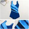 Badeanzug Damen Konservativ Einteiler Boxer Sport Bauchbedeckung Zum Schlank Zeigen Große Größe High-End Mode Heißes Baden