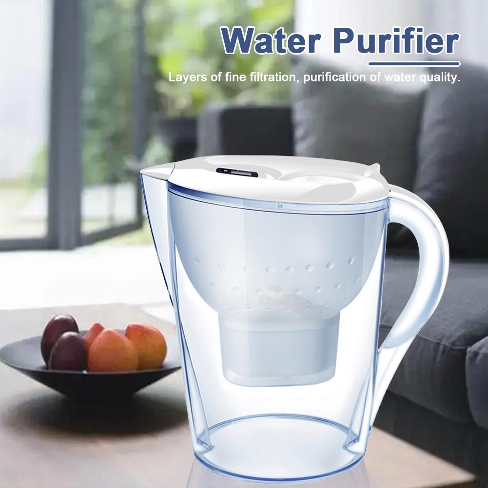 3.5L Water Filter Pitcher Digital Display Activate Carbon Water Filter Reduce Limescale and Impurities 4-Stage Filtration System