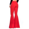 High-Waist Elastic Waistband Control Tummy Hip Lifting Lady Trousers Skinny Breathable Women Solid Color Sports Mermaid Flared Pants Streetwear
