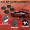 4 Pcs Full Coverage Wheel Center Caps for Tesla Cybertruck Accessories Rust Resistant Removable ABS Hub Center Caps